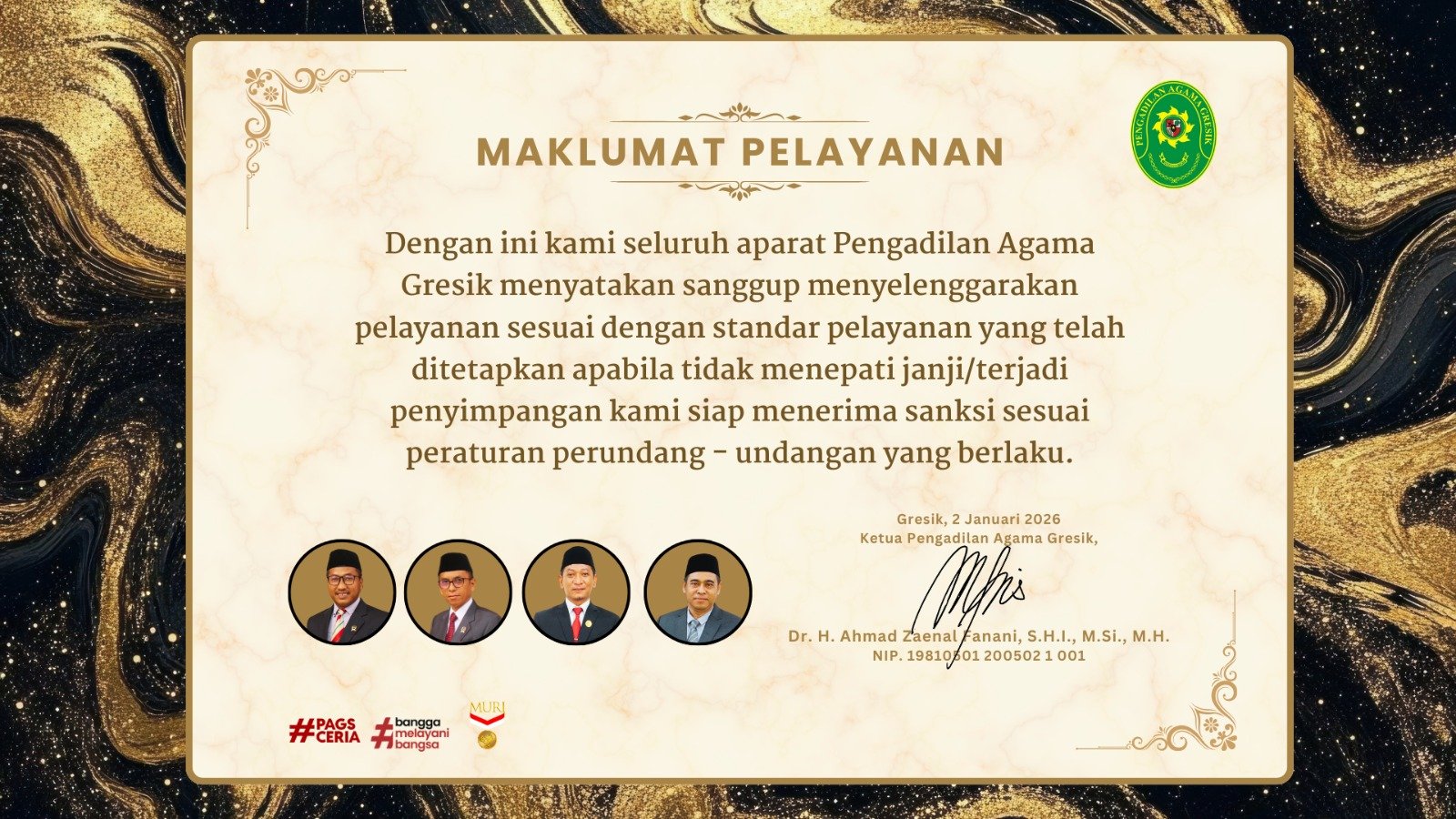 Maklumat Pengadilan Agama Gresik baru