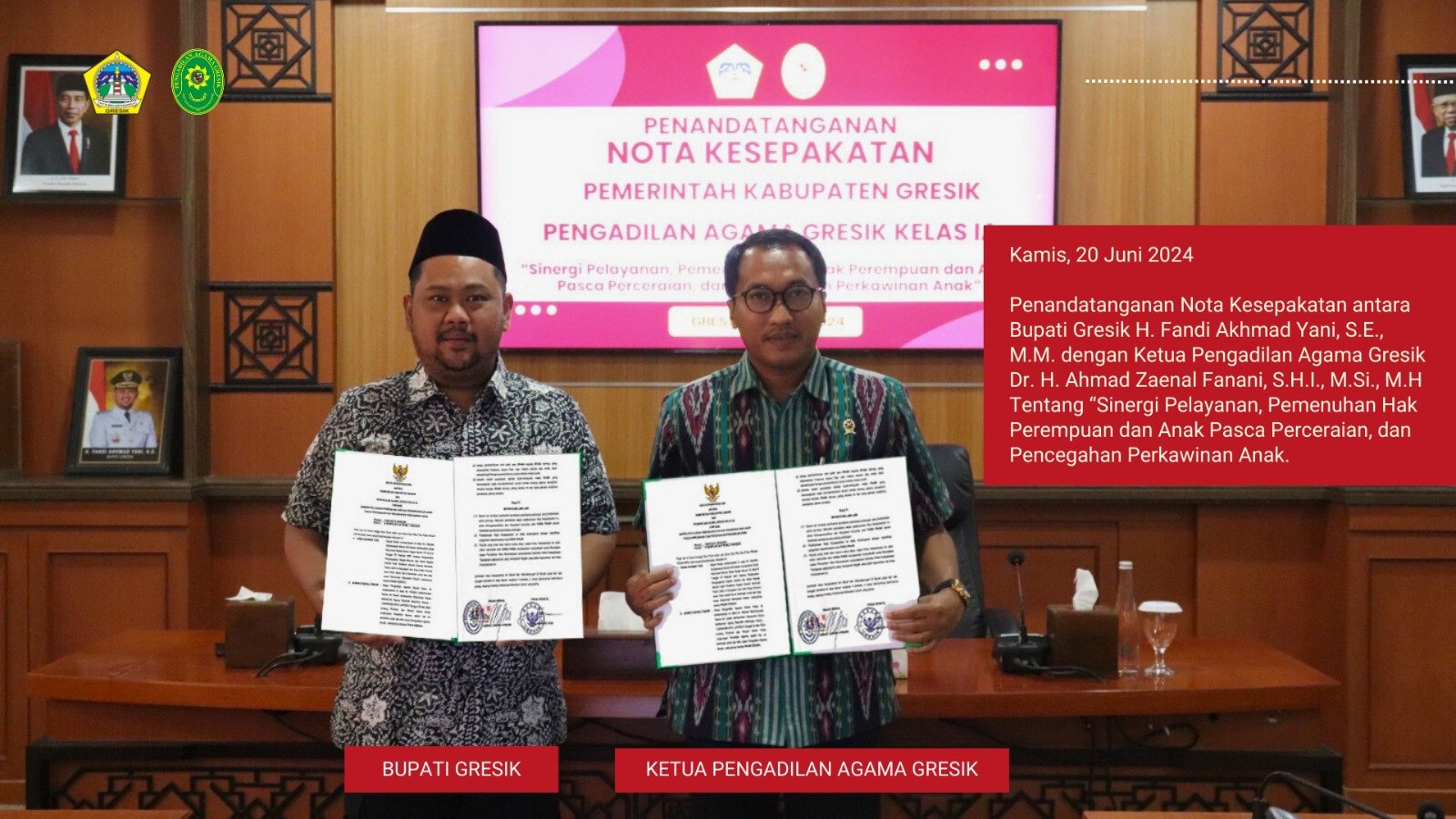 Nota Kesepakatan Pemda Gresik dan PA Gresik